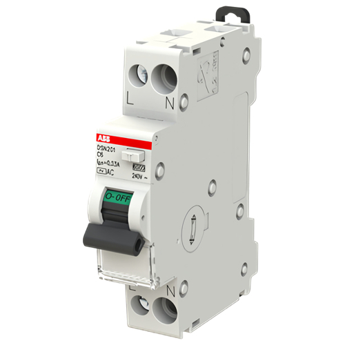 Автоматический выключатель дифференциального тока (АВДТ) 1п+N 6А х-ка C 30мА тип AC (DSN201 AC-C6/0.03)