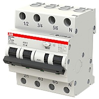 Автоматический выключатель дифференциального тока (АВДТ) 3п+N 10А х-ка C 30мА тип AC (DS203NC C10 AC30)