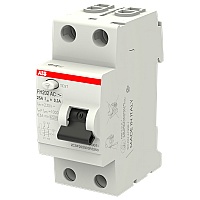 Выключатель дифференциального тока (УЗО) 2п 25А 300мА тип AC (FH202 AC-25/0.3)