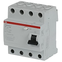 Выключатель дифференциального тока (УЗО) 4п 25А 300мА тип AC (FH204 AC-25/0.3)
