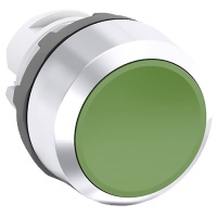 Кнопка MP1-20G зеленая без подсветки без фиксации низкая