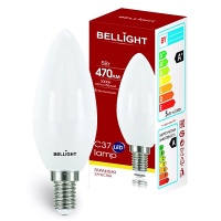 Лампа светодиодная LED 5Вт E14 C37 3000K 470Лм Свеча
