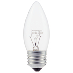 Лампа накаливания декоративная ДС 60Вт 230В Е27 cвеча, прозрачная колба