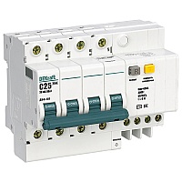 Автоматический выключатель дифференциального тока (АВДТ) 4п 10А х-ка C 30мА тип AC 4.5кА ДИФ-101