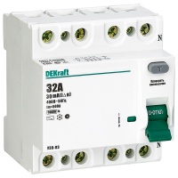 Выключатель дифференциального тока (УЗО) 4п 25А 30мА тип AC УЗО-03
