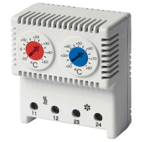 Термостат сдвоенный диапазон температур для NC контакта: 10-50 гр. для NO: 20-80 гр.