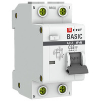 Автоматический выключатель дифференциального тока (АВДТ) 1п+N 16А х-ка C 30мА тип AC 4,5кА АД-12 Basic