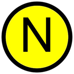 Наклейка ''N'' (d20мм.) PROxima