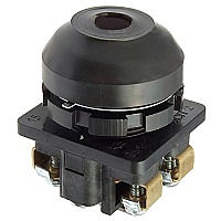 Кнопка черная КЕ-081 У2 исп.2, черная, 1з+1р, цилиндр, IP54, 10А, 660В