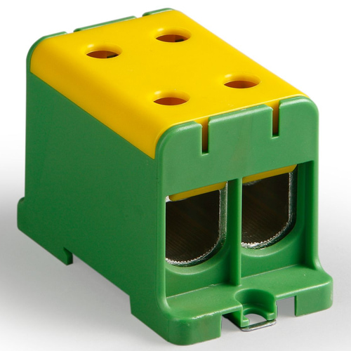 Блок клеммный распределительный желто-зеленый Al/Cu 35-150мм.кв 4 подключения