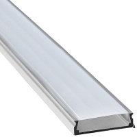 Профиль алюминиевый накладной широкий, серебро, CAB263