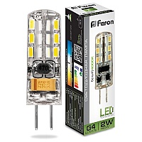 Лампа светодиодная LED 2вт 12в G4 белый капсульная LB-420 24LED