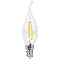 Лампа светодиодная LED 5вт Е14 белый свеча на ветру Filament LB-59