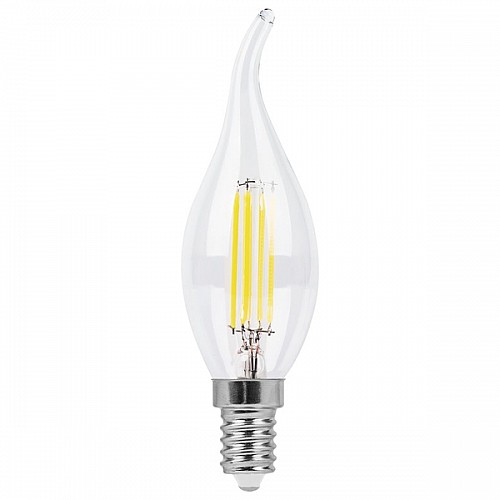 Лампа светодиодная LED 5вт Е14 теплый свеча на ветру Filament LB-59
