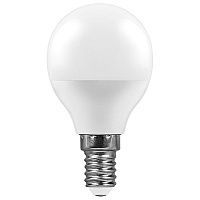 Лампа светодиодная LED 7вт Е14 белый шар LB-95