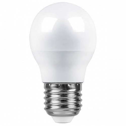 Лампа светодиодная LED 7вт Е27 белый шар LB-95