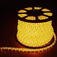Дюралайт светодиодный LEDх72/м желтый трехжильный кратно 2м бухта 50м LED-F