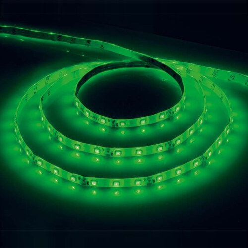 Лента светодиодная LEDх60/м 5м 4.8w/m 12в IP65 зеленый LS604