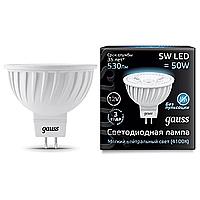 Лампа светодиодная LED 5вт 12в GU5.3 белый