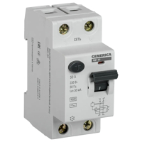 Выключатель дифференциального тока (УЗО) 2п 50А 30мА тип AC ВД1-63