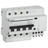 Автоматический выключатель дифференциального тока (АВДТ) 4п 10А х-ка C 30мА тип AC АД14 Generica