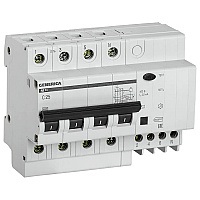 Автоматический выключатель дифференциального тока (АВДТ) 4п 25А х-ка C 30мА тип AC АД14 Generica
