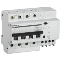 Автоматический выключатель дифференциального тока (АВДТ) 4п 63А х-ка C 30мА тип AC АД14 Generica