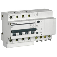 Автоматический выключатель дифференциального тока (АВДТ) 4п 63А х-ка C 100мА тип AC АД14 Generica