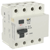 Выключатель дифференциального тока (УЗО) 4п 25А 30мА тип AC R10N ARMAT