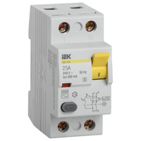 Выключатель дифференциального тока (УЗО) 2п 25А 300мА тип AC ВД1-63S