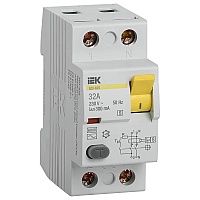 Выключатель дифференциального тока (УЗО) 2п 32А 300мА тип AC ВД1-63S