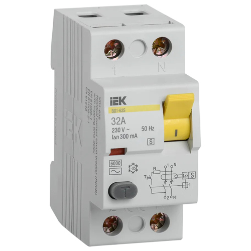 Выключатель дифференциального тока (УЗО) 2п 32А 300мА тип AC ВД1-63S