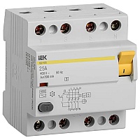 Выключатель дифференциального тока (УЗО) 4п 25А 300мА тип AC ВД1-63S