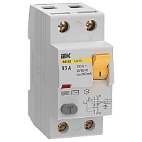 Выключатель дифференциального тока (УЗО) 2п 63А 300мА 6кА тип AC ВД3-63 KARAT