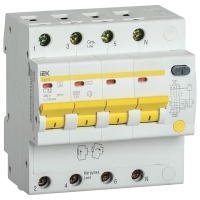 Автоматический выключатель дифференциального тока (АВДТ) 4п 32А х-ка C 100мА тип AC АД14S
