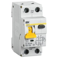 Автоматический выключатель дифференциального тока (АВДТ) 1п+N 25А х-ка C 30мА тип A АВДТ32