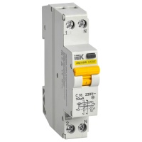 Автоматический выключатель дифференциального тока (АВДТ) 2п 16А х-ка C 10мА тип AC АВДТ32МL KARAT