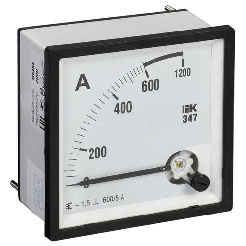Амперметр Э47 600/5А 72х72 AC включение через трансформатор класс точности 1.5