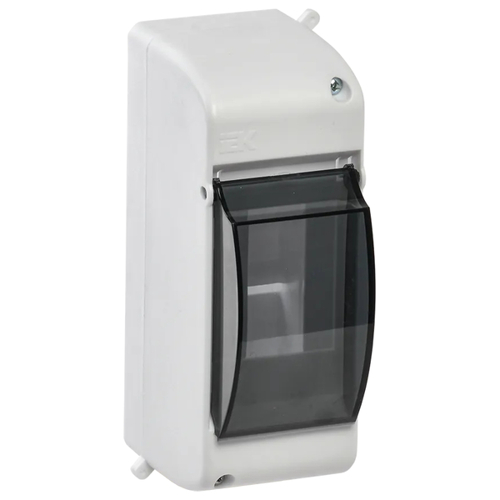 Щит распределительный навесной ЩРн-П-2 IP30 пластиковый белый прозрачная дверь КМПн 2/2