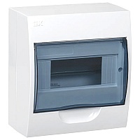 Щит распределительный навесной ЩРн-П-8 IP41 пластиковый белый прозрачная дверь