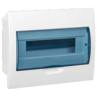 Щит распределительный встраиваемый ЩРв-П-12 IP41 пластиковый белый прозрачная дверь