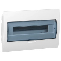 Щит распределительный встраиваемый ЩРв-П-18 IP41 пластиковый белый прозрачная дверь