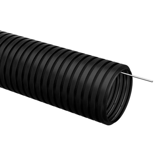 Труба гофрированная ПНД 20 мм с протяжкой черная (100м)