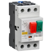 Автоматический выключатель для защиты электродвигателей 1-1.6А ПРК32-1.6 управление кнопками
