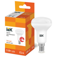 Лампа светодиодная LED рефлекторная 5вт E14 R50 тепло-белый Eco