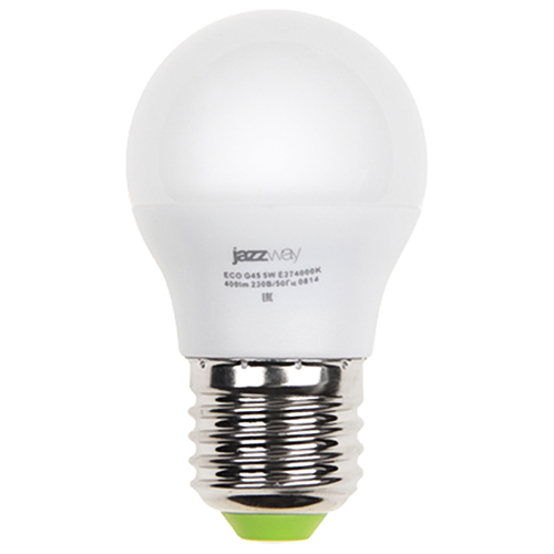 Лампа светодиодная LED 5Вт E27 400Лм теплый матовая шар 230V/50Hz Eco
