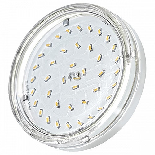 Лампа светодиодная LED 6Вт GX53 510Лм теплый прозрачная Eco