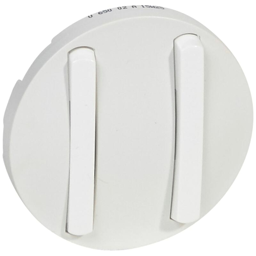 Celiane Лицевая панель выключателя/переключателя двухклавишного 1п 067001/02/31/32 с тонкими клавишами белый
