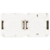 Quteo Блок: Выключатель + розетка с заземлением со шторками наружный белый IP44