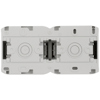 Quteo Блок: Выключатель + розетка с заземлением со шторками наружный серый IP44